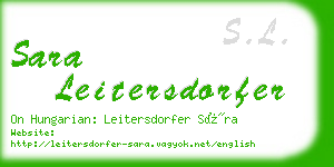 sara leitersdorfer business card